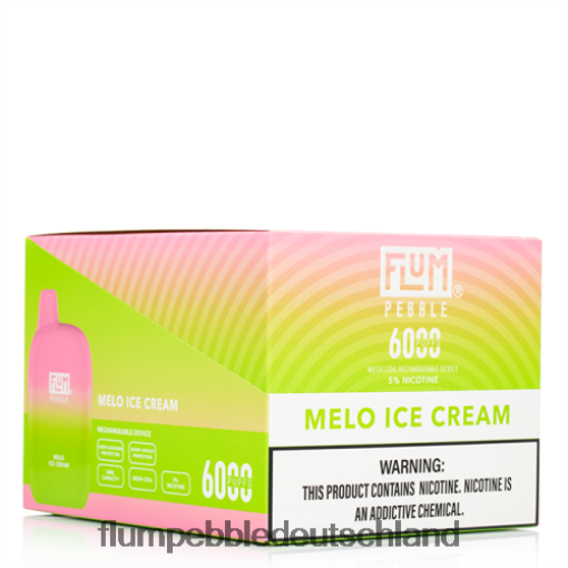 JD4B56 Flum Pebble Flavors FLUM PEBBLES 6000 Züge 10 Packungen Melo-Eis