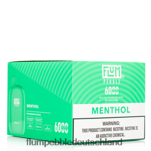 JD4B58 Flum Pebble Best Flavor FLUM PEBBLES 6000 Züge 10 Packungen Menthol
