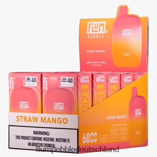 JD4B69 Flum Pebble Review FLUM PEBBLES 6000 Züge 10 Packungen Strohmango