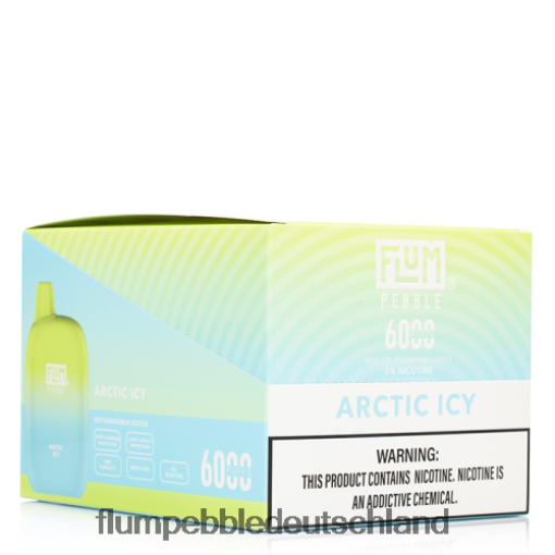 JD4B6 Flum Pebble Flavors FLUM PEBBLES 6000 Züge 10 Packungen arktisch eisig