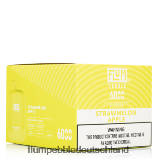 JD4B79 Flum Pebble Review FLUM PEBBLES 6000 Züge 10 Packungen Erdbeer-Apfel