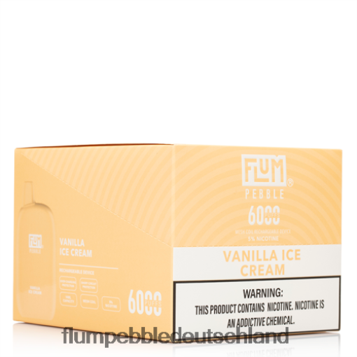 JD4B85 Flum Pebble Kaufen FLUM PEBBLES 6000 Züge 10 Packungen Vanille-Eiscreme