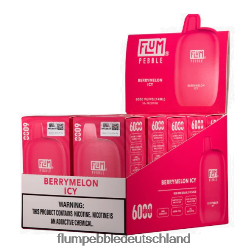 JD4B8 Flum Pebble Best Flavor FLUM PEBBLES 6000 Züge 10 Packungen Beerenmelone eisig