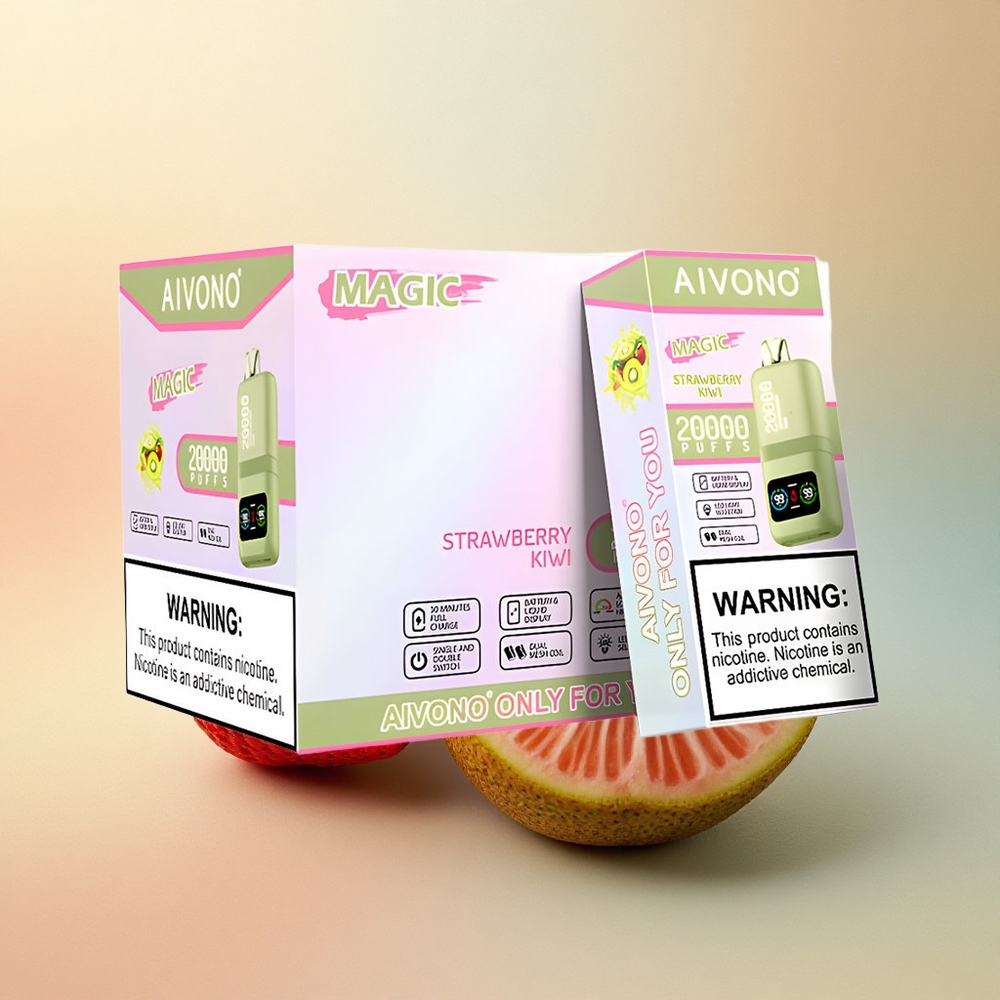 Aivono Aim Magic 20000 Erdbeer-Kiwi Dual Mesh LCD 600mAh