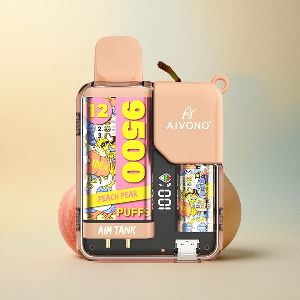 Aivono Aim Tank 9500 Pfirsich-Birne 650mAh 5% Nikotin